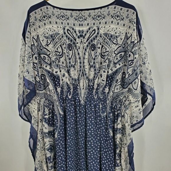 Speed Control NY navy blue and white long flowing dress 1X - Picture 14 of 16